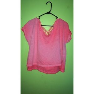 Coral crop top